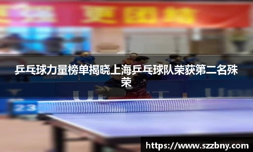 乒乓球力量榜单揭晓上海乒乓球队荣获第二名殊荣